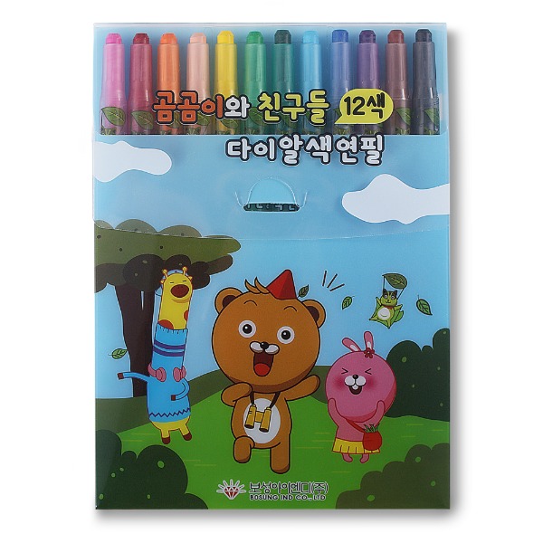 보성 곰곰이와 친구들 샤프식 색연필 12색